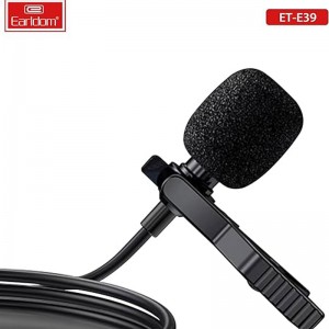 میکروفون یقه ای تایپ سی و جک 3.5 ارلدام مدل E39 طول 2 متر