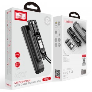 کابل تبدیل Type-C به Type-C / لایتنینگ / USB / micro USB ارلدام مدل MR02 طول 0.24 متر توان 60 وات