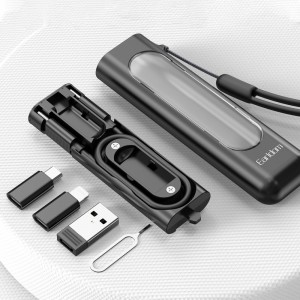 کابل تبدیل Type-C به Type-C / لایتنینگ / USB / micro USB ارلدام مدل MR02 طول 0.24 متر توان 60 وات