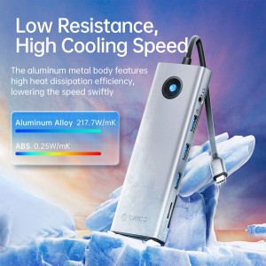 هاب تایپ سی 9 پورت اوریکو مدل PW11-9P
