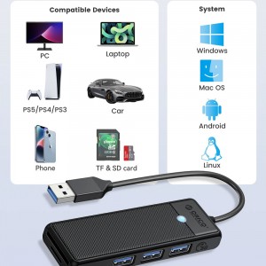 هاب USB 3.0 چهار پورت اوریکو مدل PAPW3AT-U3-015