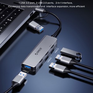 هاب USB-C/USB-A چهار پورت اوریکو مدل YSA5-U3