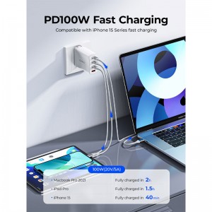 کابل شارژ USB-C به USB-C اوریکو مدل CDX-100CC طول 1 متر توان 100 وات