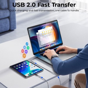 کابل شارژ USB-C به USB-C اوریکو مدل CDX-60CC طول 1 متر توان 60 وات