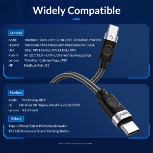 کابل شارژ USB-C به USB-C اوریکو مدل CDX-100CC طول 1 متر توان 100 وات