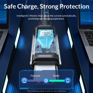 کابل شارژ USB-C به USB-C اوریکو مدل CDX-100CC طول 1 متر توان 100 وات