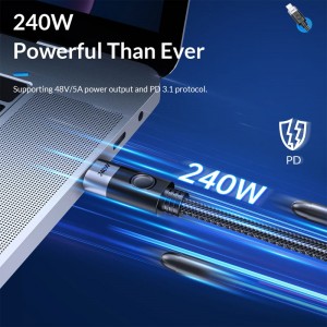 کابل شارژ USB-C به USB-C اوریکو مدل CDX-100CC طول 1 متر توان 100 وات