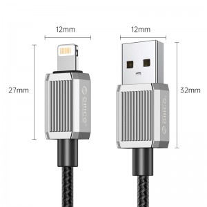 کابل شارژ USB به لایتنینگ اوریکو مدل GQZ12-20 طول 2 متر توان 12 وات