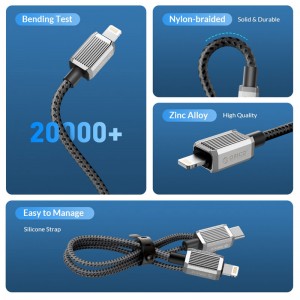 کابل شارژ USB به لایتنینگ اوریکو مدل GQZ12-20 طول 2 متر توان 12 وات