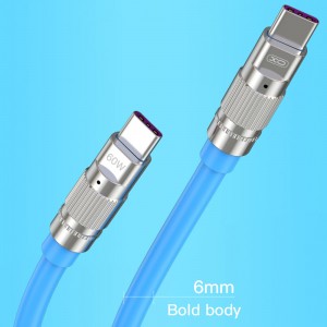کابل شارژ USB-C به USB-C ایکس او NB-Q228B طول 1.2 متر توان 60 وات