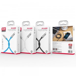 کابل شارژ USB-C به USB-C ایکس او NB-Q228B طول 1.2 متر توان 60 وات