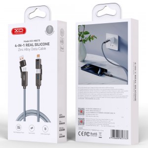 کابل شارژ چهار سر ایکس او مدل XO-NB275 طول 1 متر توان 60 وات