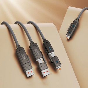 کابل شارژ چهار سر ایکس او مدل XO-NB275 طول 1 متر توان 60 وات