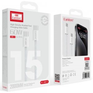 کابل شارژ USB-C به USB-C ارلدام مدل EC-190C-C طول 1 متر توان 60 وات