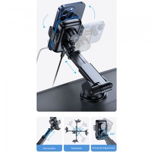 پایه نگهدارنده و شارژ بی سیم خودرو یوسمز مدل USAMS CD229 توان 15 وات