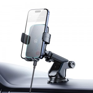 پایه نگهدارنده و شارژ بی سیم خودرو یوسمز مدل USAMS CD229 توان 15 وات