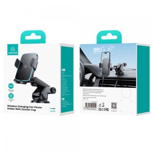 پایه نگهدارنده و شارژ بی سیم خودرو یوسمز مدل USAMS CD229 توان 15 وات