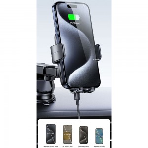 پایه نگهدارنده و شارژ بی سیم خودرو یوسمز مدل USAMS CD229 توان 15 وات