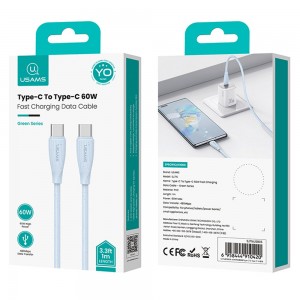 کابل شارژ USB-C به USB-C یوسمز مدل SJ716  طول 1 متر توان 60 وات