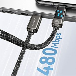 کابل شارژ USB-C به USB-C یوسمز مدل SJ744  طول 1.2 متر توان 100 وات