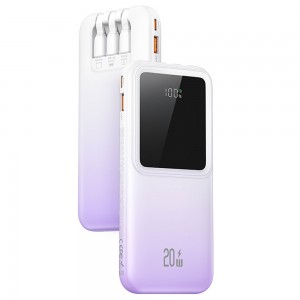 پاوربانک یوسمز مدل CD193 ظرفیت 10000 توان 22.5 وات با کابل متصل