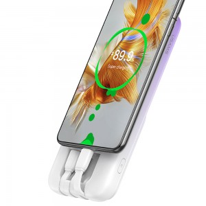 پاوربانک یوسمز مدل CD193 ظرفیت 10000 توان 22.5 وات با کابل متصل