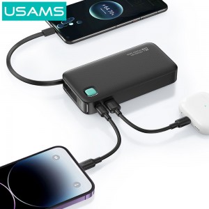 پاوربانک یوسمز مدل CD224 ظرفیت 10000 توان 22.5 وات با کابل متصل