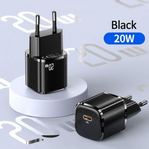 شارژر دیواری یوسمز مدل USAMS-XFK توان 20 وات با کابل تایپ سی به لایتنینگ