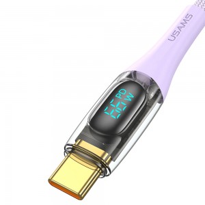کابل شارژ USB به Type-C یوسمز مدل SJ592 طول 1.2 متر توان 66 وات