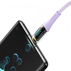 کابل شارژ USB-C به USB-C یوسمز مدل SJ590  طول 1.2 متر توان 100 وات