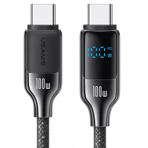 کابل شارژ USB-C به USB-C یوسمز مدل SJ742  طول 1.2 متر توان 100 وات