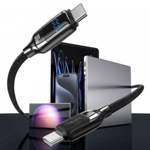 کابل شارژ USB-C به USB-C یوسمز مدل SJ742  طول 1.2 متر توان 100 وات