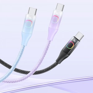 کابل شارژ USB-C به USB-C یوسمز مدل SJ640  طول 1.2 متر توان 100 وات