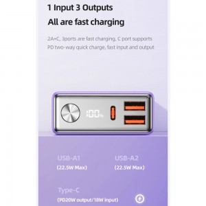 پاوربانک یوسمز مدل CD192 ظرفیت 10000 توان 22.5 وات