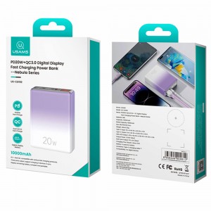 پاوربانک یوسمز مدل CD192 ظرفیت 10000 توان 22.5 وات