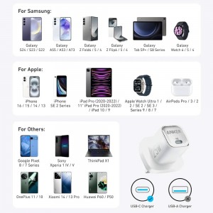 شارژر دیواری انکر مدل A2656 توان 25 وات