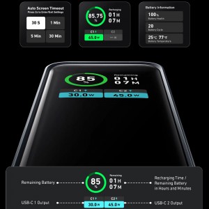 پاوربانک انکر Prime مدل A13350 ظرفیت 12000 میلی آمپر توان 130 وات