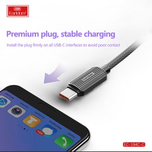 کابل شارژ USB-C به USB-C ارلدام مدل EC-194C-C طول 3 متر توان 60 وات