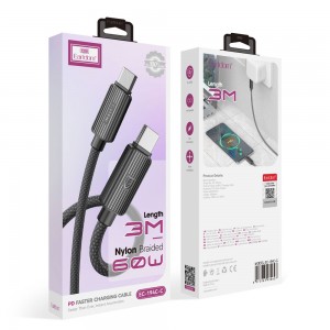کابل شارژ USB-C به USB-C ارلدام مدل EC-194C-C طول 3 متر توان 60 وات