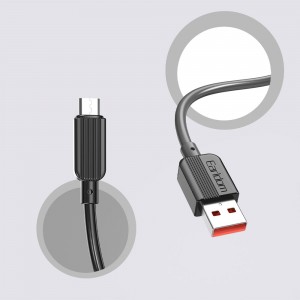 کابل شارژ USB به micro USB ارلدام مدل EC-183M طول 1 متر توان 2.4 آمپر