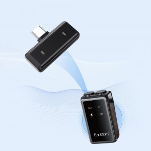 میکروفون یقه‌ای بی سیم ارلدام مدل MC14 دوکاربره تایپ سی و لایتنینگ