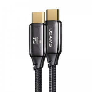 کابل شارژ USB-C به USB-C یوسمز مدل SJ581 طول 2 متر توان 240 وات