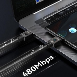 کابل شارژ USB-C به USB-C یوسمز مدل SJ684  طول 1.2 متر توان 100 وات