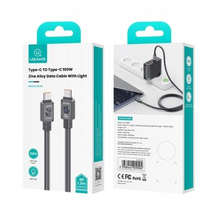 کابل شارژ USB-C به USB-C یوسمز مدل SJ684  طول 1.2 متر توان 100 وات