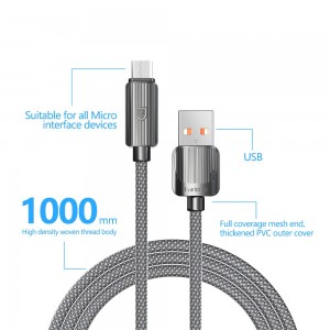 کابل شارژ USB به micro USB ارلدام مدل EC-187M طول 1 متر توان 2.4 آمپر