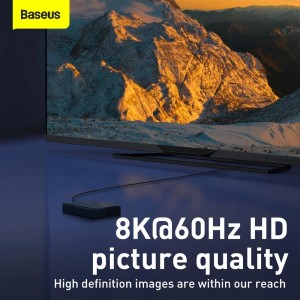 کابل HDMI بیسوس مدل CAKGQ-J01 نسخه 2.1 کیفیت 8K طول 1 متر
