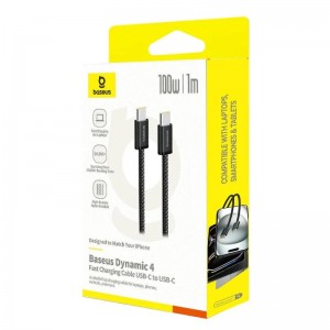 کابل شارژ USB-C به USB-C بیسوس مدل Dynamic 4 P10381400211-01 طول 2 متر توان 100 وات