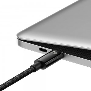 کابل شارژ USB-C به USB-C بیسوس مدل Tungsten Gold CAWJ040201 طول 3 متر توان 240 وات
