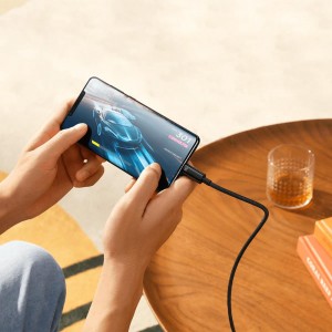 کابل شارژ USB-C به USB-C بیسوس مدل Tungsten Gold CAWJ040201 طول 3 متر توان 240 وات