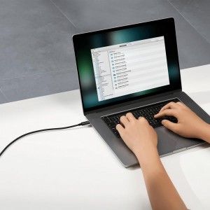 کابل شارژ USB-C به USB-C بیسوس مدل Tungsten Gold CAWJ040201 طول 3 متر توان 240 وات